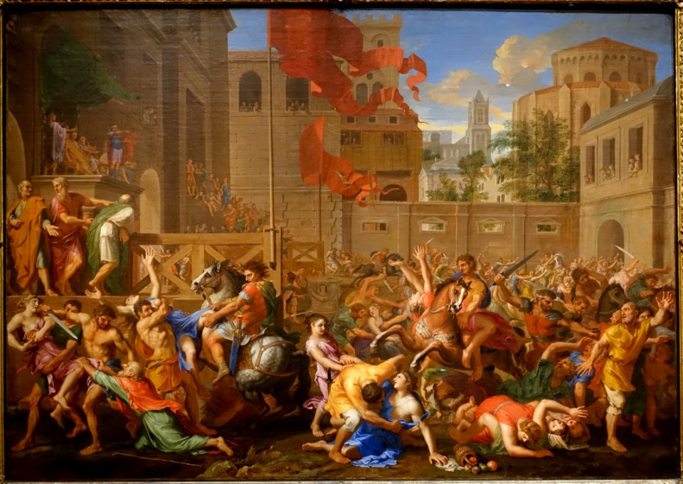 The Rape of the Sabines, by Jacques Stella, French, mid 1600s, oil on canvas - Princeton University Art Museum - DSC06492