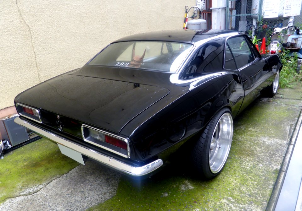 The rearview of Chevrolet Camaro MY1967