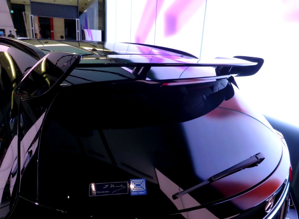 The rear spoiler of Mercedes-Benz GLA45 AMG 4MATIC Edition 1 (X156)