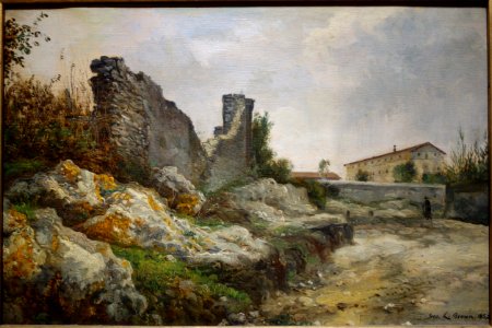 The Ruins (near St. Paul's, Rome) by George Loring Brown, 1852, oil on board - New Britain Museum of American Art - DSC09190