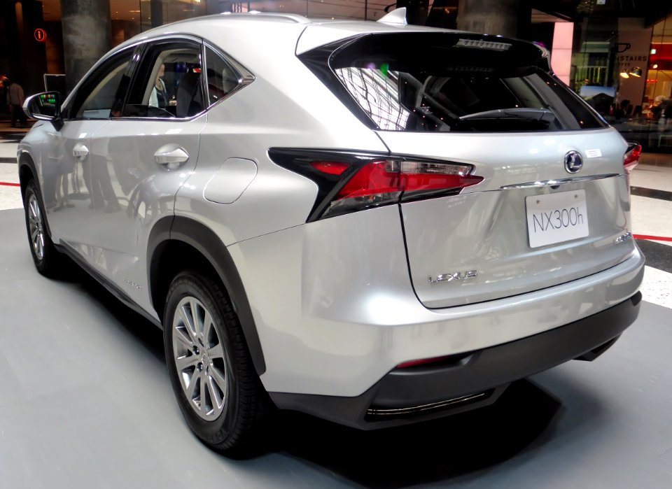The rearview of Lexus NX300h PROTOTYPE