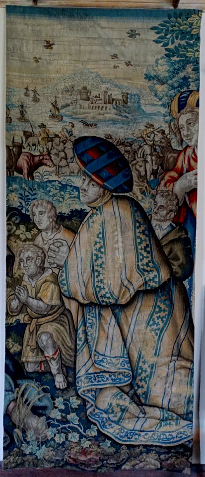 The Reconciliation of Jacob and Esau (fragment), Flemish, c. 1560-1580, wool and silk - Packwood House - Warwickshire, England - DSC08838