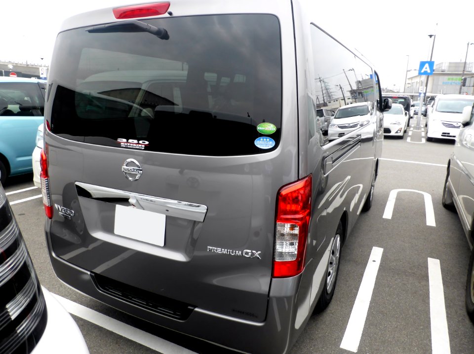 The rearview of Nissan NV350 CARAVAN PREMIUM GX (E26)