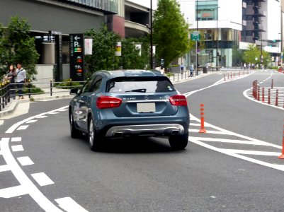 The rearview of Mercedes-Benz GLA250 4MATIC (X156)