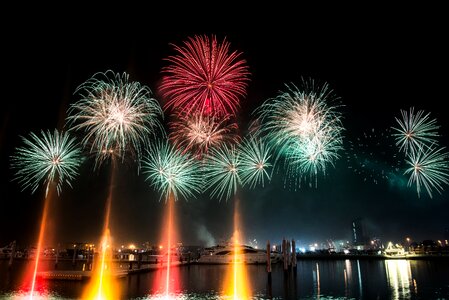 Fireworks marina night photo