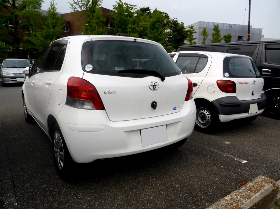 The rearview of Toyota Vitz (XP10&XP90)