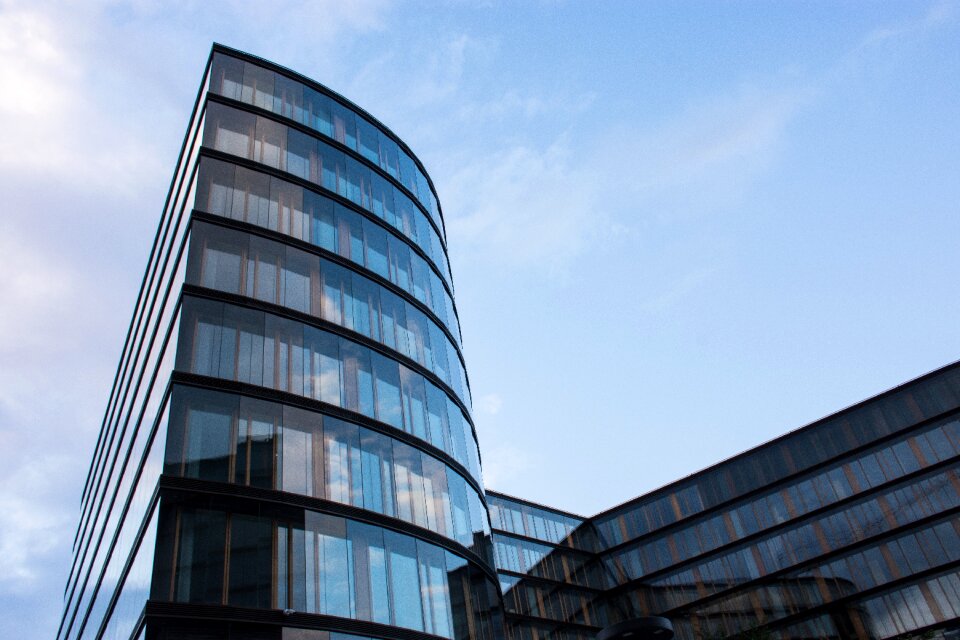 Glass front facade glass