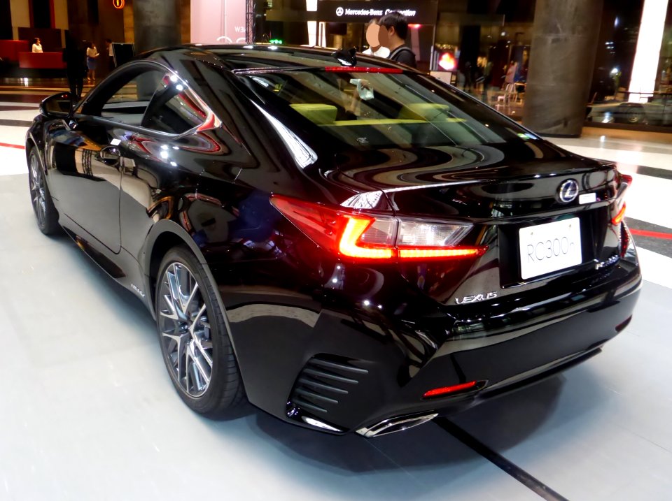 The rearview of Lexus RC300h F SPORT prototype