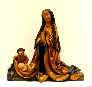 The Nativity, German, c. 1500, polychromed and gilded linden wood - Busch-Reisinger Museum - Harvard University - DSC01894