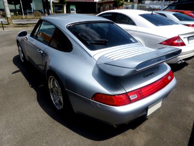 The rearview of Porsche 993 Carrera