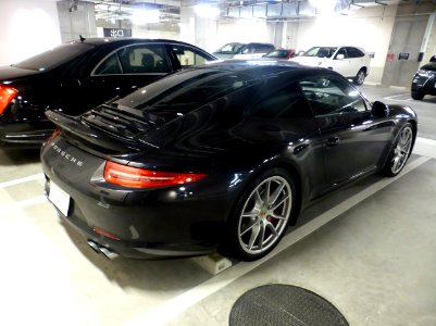 The rearview of Porsche 991 Carrera S