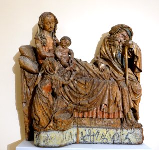 The Nativity of Christ, Upper Rhine, perhaps Strasbourg, early 1400s, walnut - Bode-Museum - DSC03473