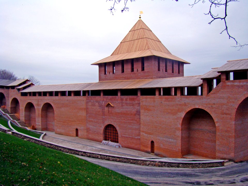 The rebuilt Zachatskaya Tower of Nizhny Novgorod Kremlin