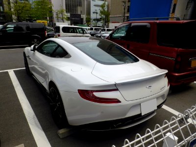 The rearview of Aston Martin Vanquish