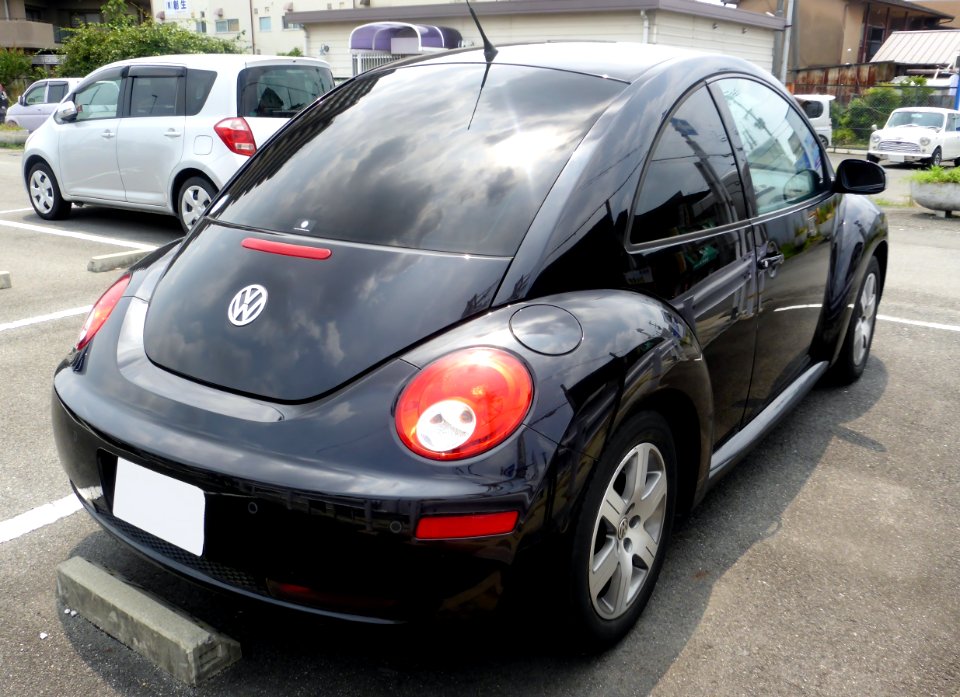 The rearview of Volkswagen New Beetle Vintage