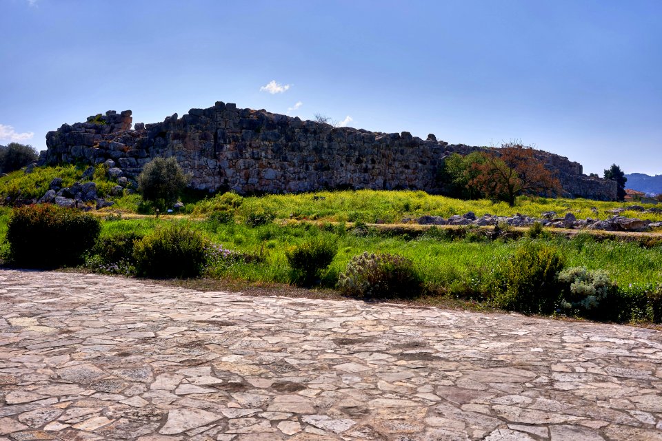 The Mycenaean citadel of Tiryns on March 30, 2019