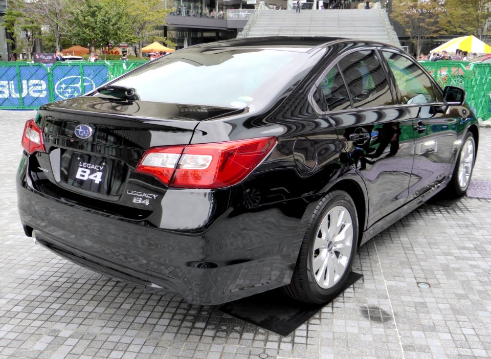 The rearview of Subaru LEGACY B4 (BN9)