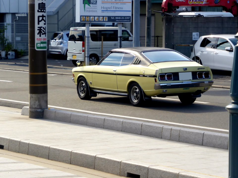 The rearview of Mitsubishi Colt Galant GTO