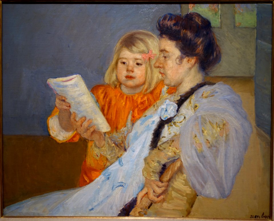 The Reading Lesson by Mary Cassatt, c. 1901, oil on canvas - Dallas Museum of Art - DSC04845