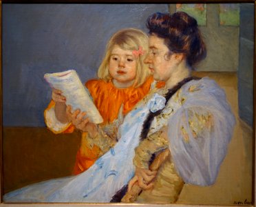 The Reading Lesson by Mary Cassatt, c. 1901, oil on canvas - Dallas Museum of Art - DSC04845 photo