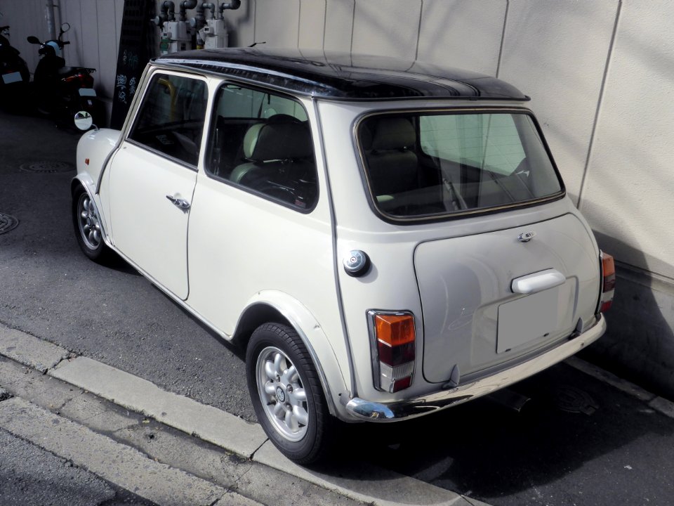 The rearview of BMC Mini Cooper