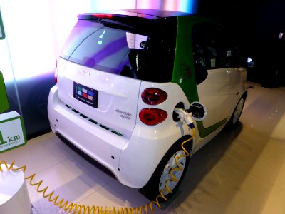 The rearview of smart fortwo electric drive
