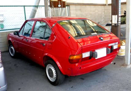 The rearview of Alfa Romeo Alfasud Berlina