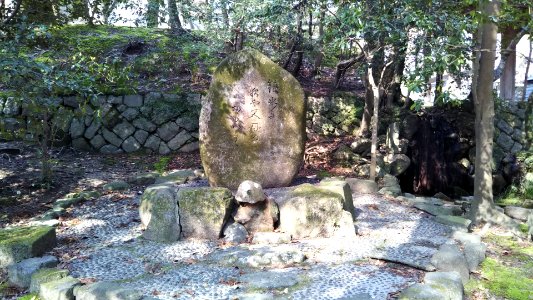 The monument of the poet of Kikusha Tagami in Kozanji-temple