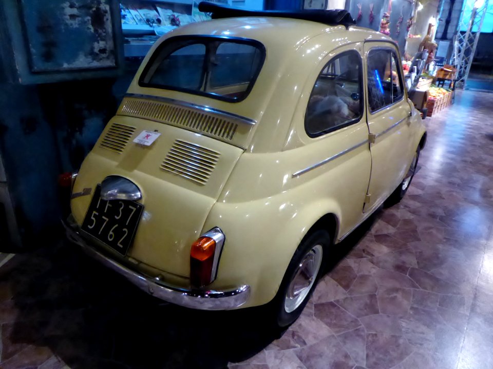 The rearview of 1962 FIAT NUOVA 500D