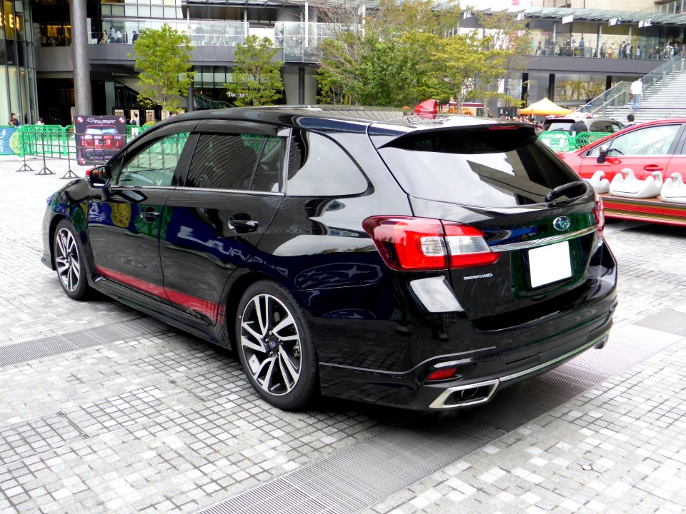 The rearview of Subaru LEVORG 2.0GT-S EyeSight (VMG) with accessory parts