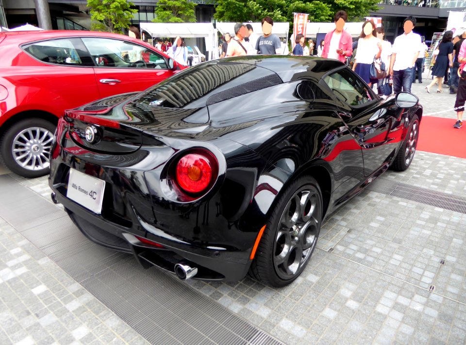 The rearview of Alfa Romeo 4C