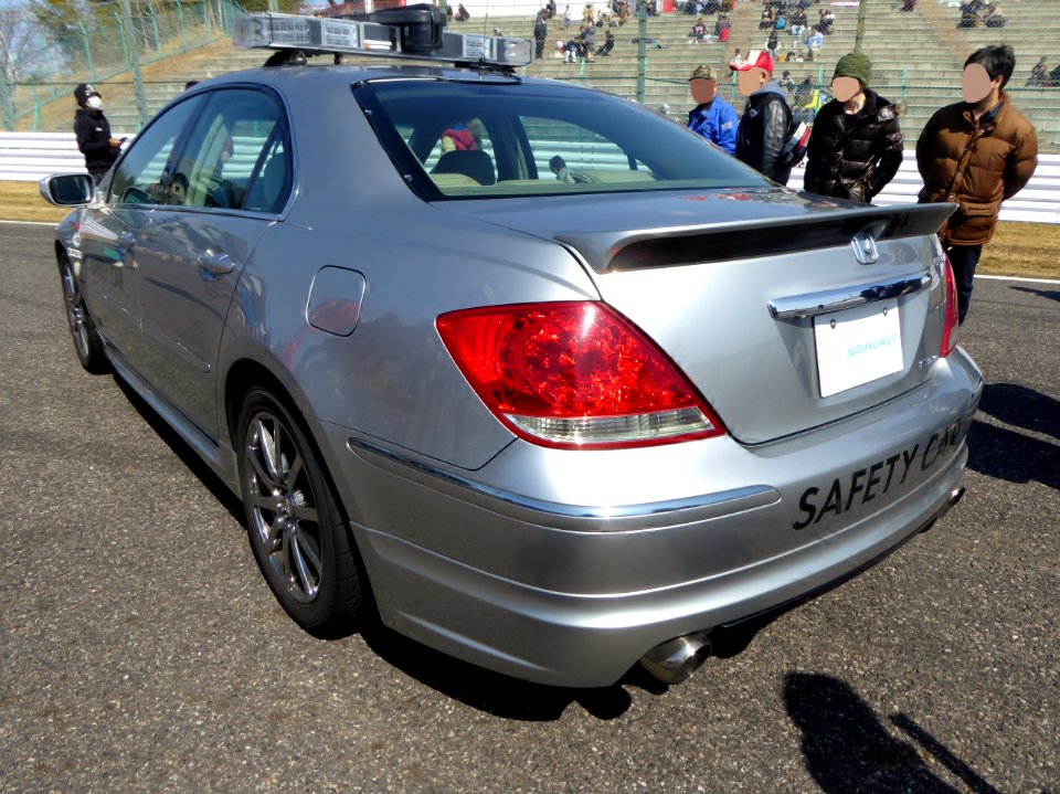 The rearview of MUGEN LEGEND (KB1) used as a safety car of Suzuka Circuit