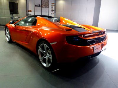 The rearview of McLaren MP4-12C SPIDER
