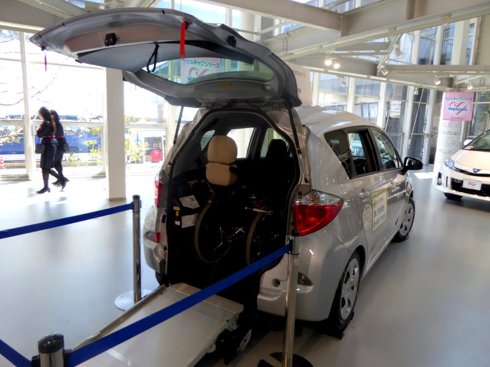 The rearview of Toyota Ractis (NCP120) Welcab ver.wheelchair vehicle