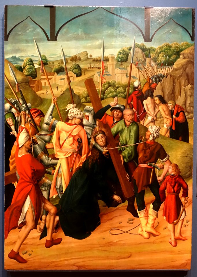 The Way to Calvary by Maestro Bartolomé, 1480-1488, oil on panel - University of Arizona Museum of Art - University of Arizona - Tucson, AZ - DSC08383