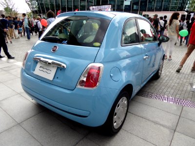 The rearview of FIAT 500 Pop