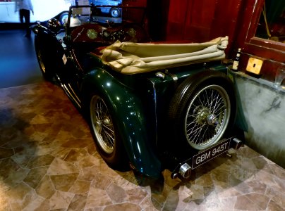 The rearview of 1945 MG TC
