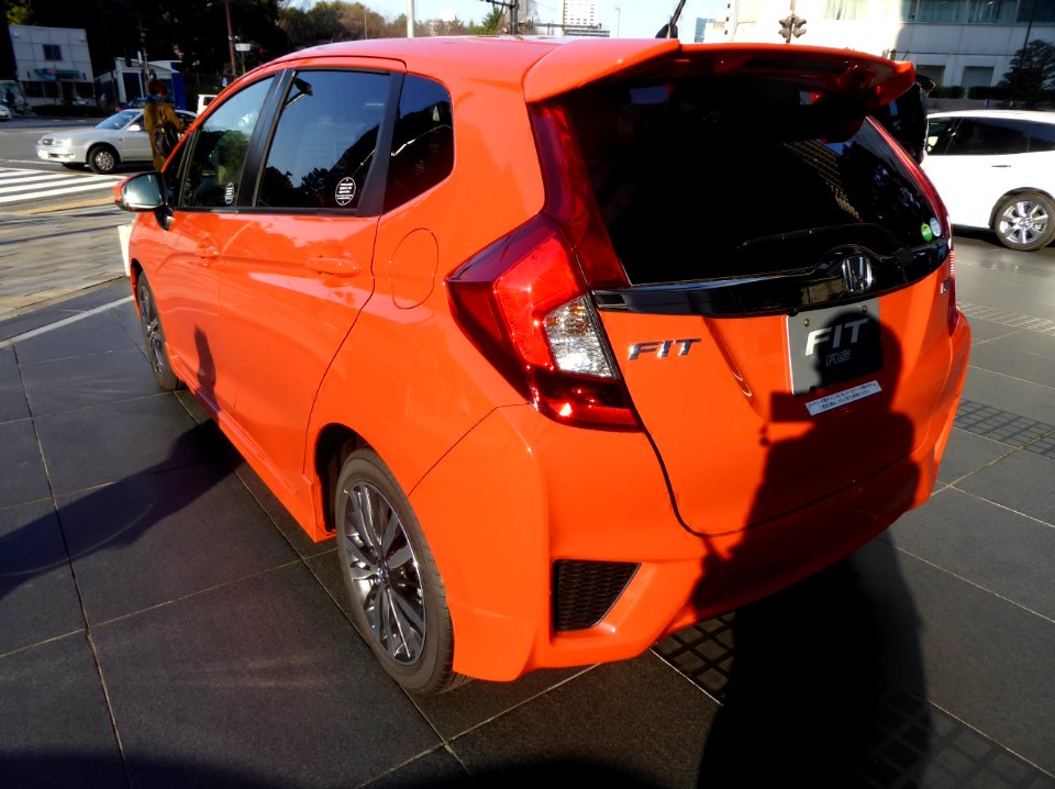 The rearview of Honda GK5 FIT RS