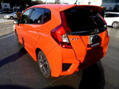 The rearview of Honda GK5 FIT RS