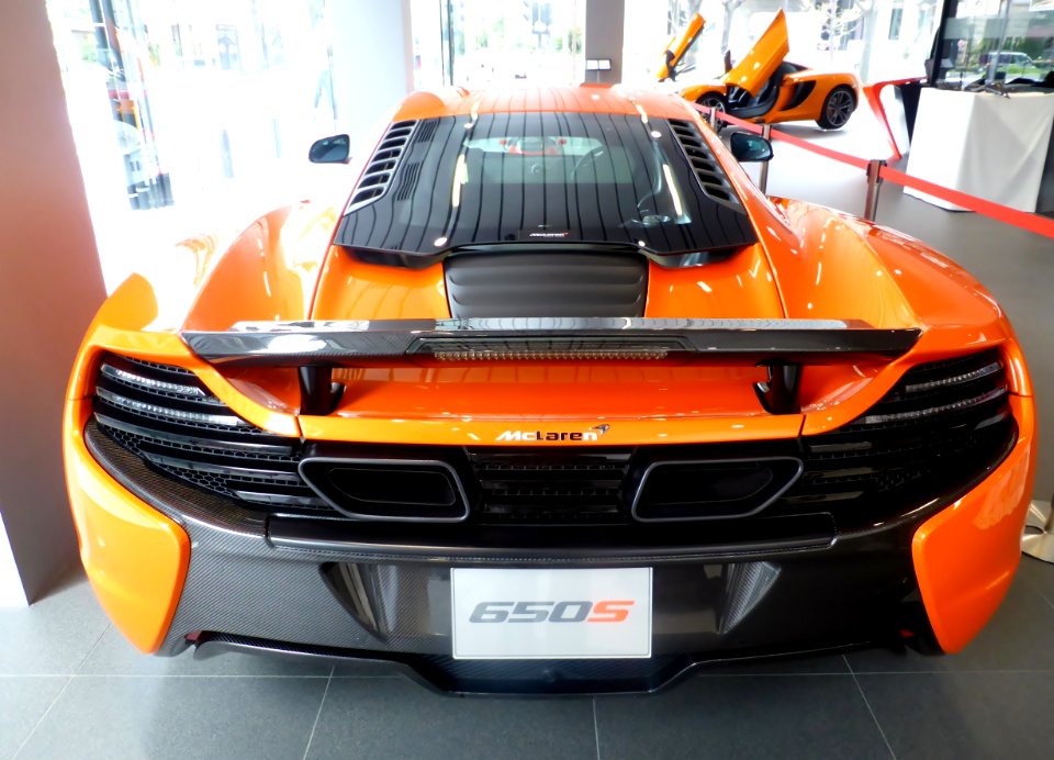 The rearview of McLaren 650S COUPE