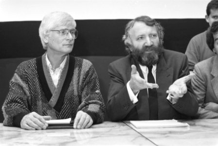 Theaterdir., spelers en tegenstanders toneelstuk Het vuil, de stad en de dood , Bestanddeelnr 934-1330