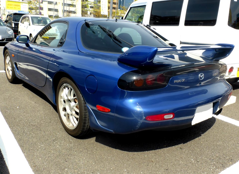 The rearview of Mazda RX-7 (FD3S)