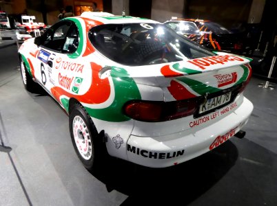 The rearview of No.6 Castrol Celica