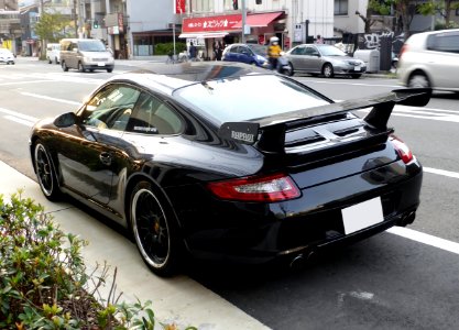 The rearview of Porsche 997 Carrera Coupe