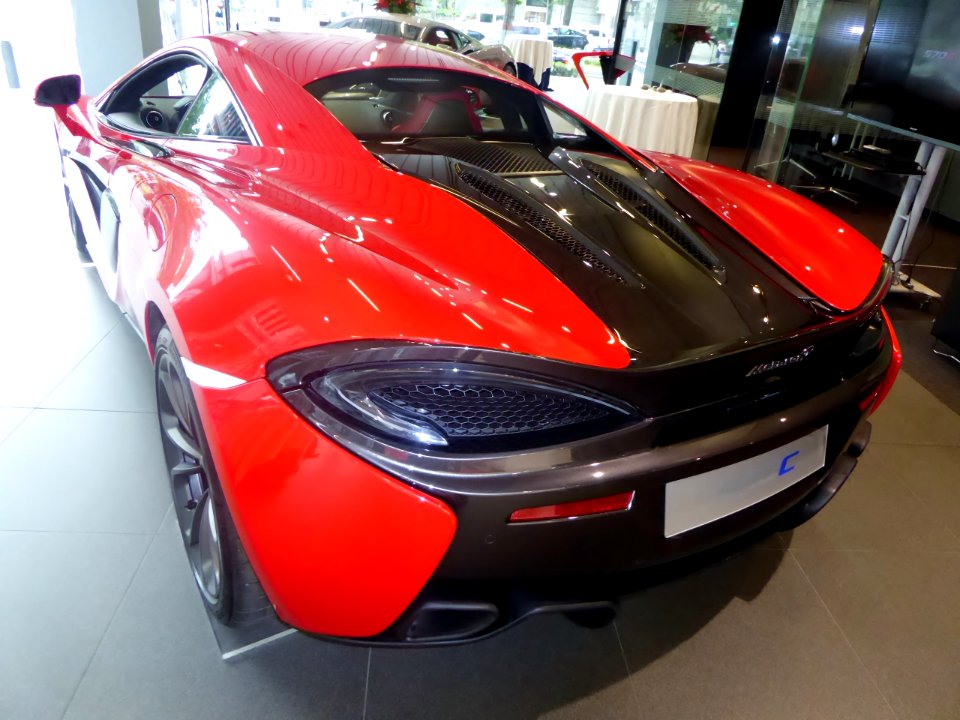 The rearview of McLaren 540C COUPE