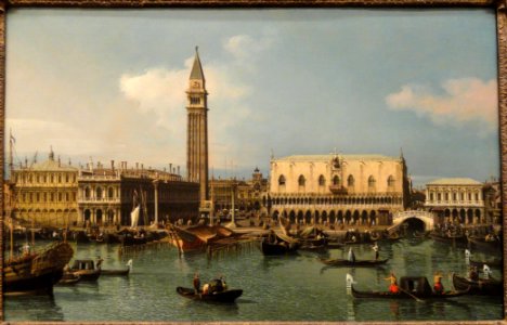 The Molo from the Basin of San Marco, Venice, by Canaletto, c. 1747-1750 - San Diego Museum of Art - DSC06703