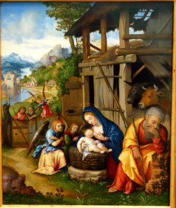 The Nativity by Lorenzo Leonbruno da Mantova, c. 1515, oil on panel - National Museum of Western Art, Tokyo - DSC08130