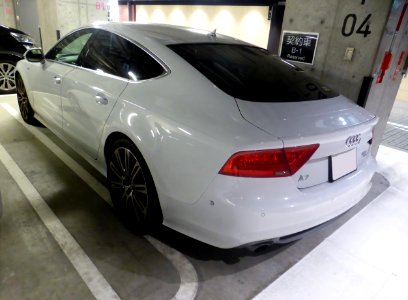 The rearview of Audi A7 Sportback 3.0 TFSI quattro
