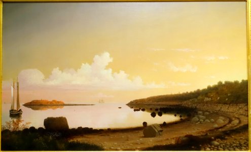 The Western Shore with Norman's Woe, by Fitz Henry Lane, 1862, oil on canvas - Cape Ann Museum - Gloucester, MA - DSC01220