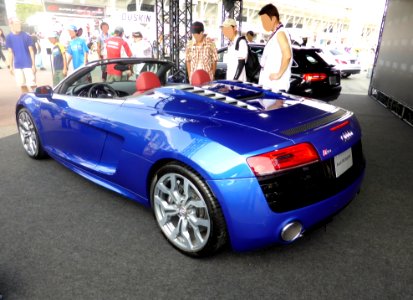 The rearview of 2012 Audi R8 V10 Spyder